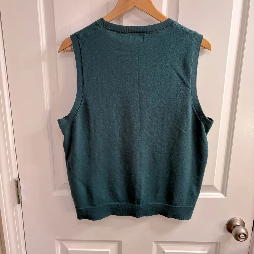 J. Crew Women’s Teal Sleeveless Sweater XXL - Picture 5 of 5